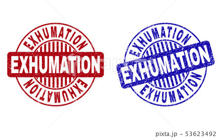 Grunge EXHUMATION Scratched Round Watermarks 53623492