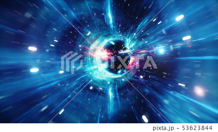 3D illustration tunnel or wormhole, tunnel that can connect one universe with another. Abstract 3D illustration tunnel or wormhole, tunnel that can connect one universe with another. Abstract 53623844