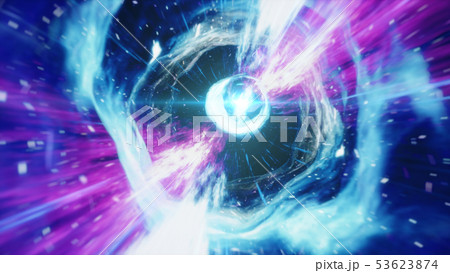 Travel through a wormhole through time and space filled with millions of stars and nebulae. Wormhole 53623874