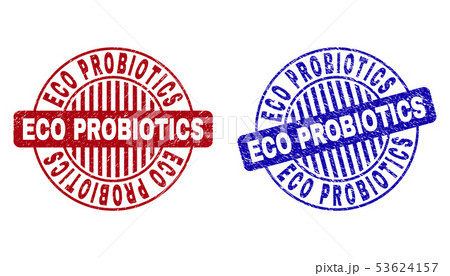 Grunge ECO PROBIOTICS Textured Round Stamps 53624157