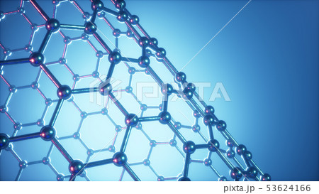 3d Illustration structure of the graphene tube, abstract nanotechnology hexagonal geometric form 3d Illustration structure of the graphene tube, abstract nanotechnology hexagonal geometric form 53624166