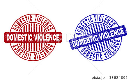 Grunge DOMESTIC VIOLENCE Scratched Round Stamps Grunge DOMESTIC VIOLENCE Scratched Round Stamps 53624895