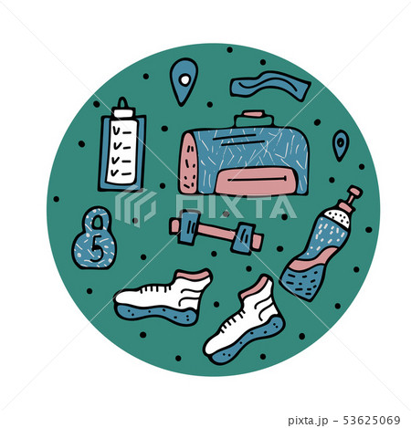 Sport activities symbols. Vector illustration. Sport activities symbols. Vector illustration. 53625069