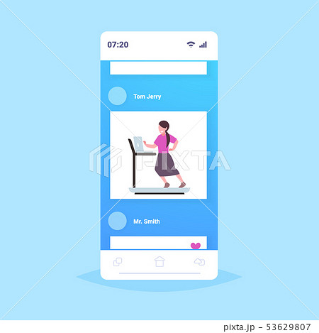 businesswoman using laptop running on treadmill business woman workout hard working concept businesswoman using laptop running on treadmill business woman workout hard working concept 53629807
