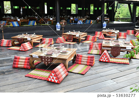 Seats for dining of ancient Thai people 53630277