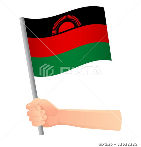 Malawi flag in hand Malawi flag in hand 53632325
