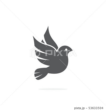 Dove icon on white background 53633504