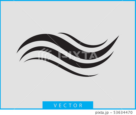 Waves vector design. Water wave icon. Wavy lines Waves vector design. Water wave icon. Wavy lines 53634470