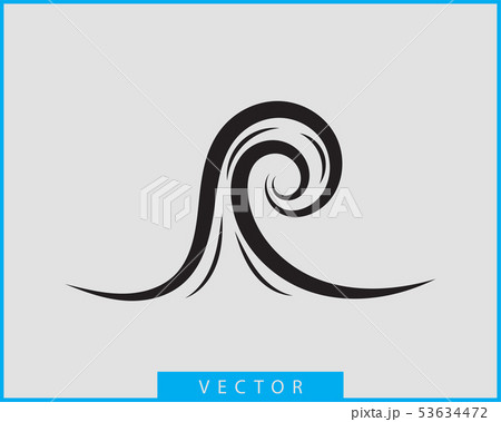 Waves vector design. Water wave icon. Wavy lines 53634472