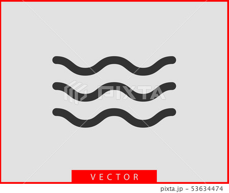 Waves vector design. Water wave icon. Wavy lines Waves vector design. Water wave icon. Wavy lines 53634474