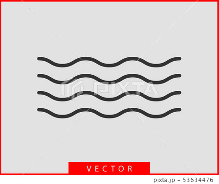 Waves vector design. Water wave icon. Wavy lines 53634476