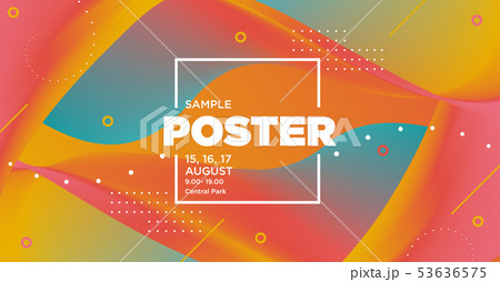 Trendy abstract gradients waves background 53636575