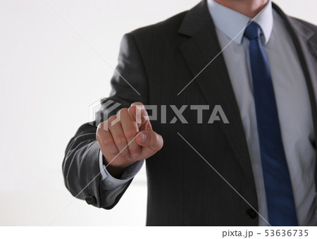 Close-up of business card in mans hand 53636735