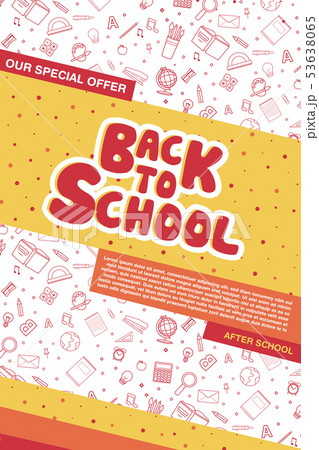 Back to school information poster template layout Back to school information poster template layout 53638065