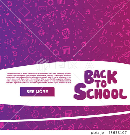 Back to school information page template of flyer 53638107