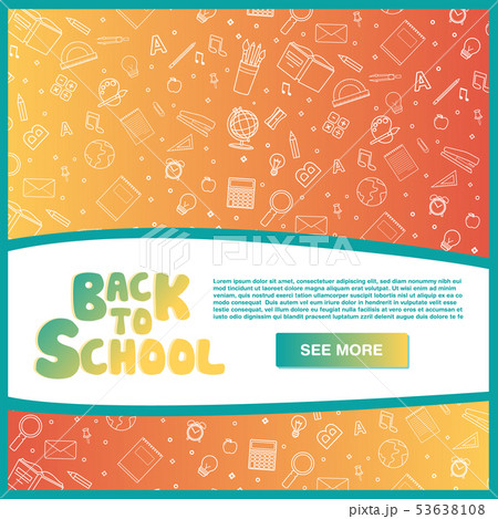 Back to school information page template of flyer 53638108