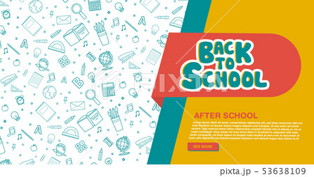 Back to school information page template of flyer 53638109