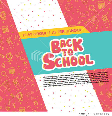 Back to school information page template of flyer 53638115