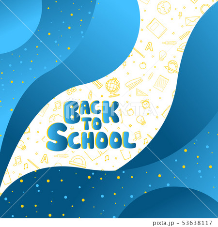 Back to school information page template of flyer 53638117