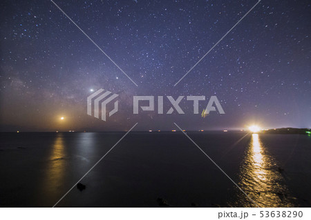 milky way and planets together in one night  53638290