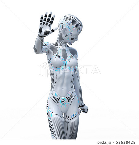 アンドロイド 人型ロボット 女性 Perming3dcgイラスト素材のイラスト素材