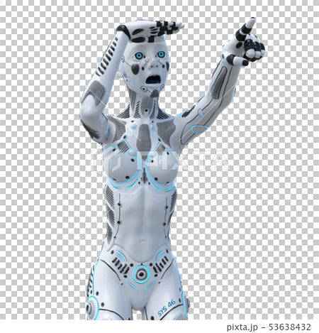 Android人形機器人女人perming3DCG圖材料 Android人形機器人女人perming3DCG圖材料 53638432