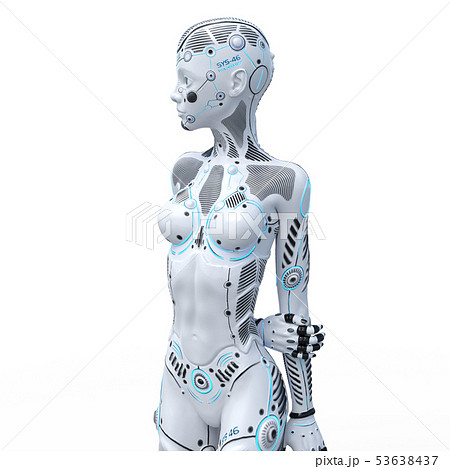 アンドロイド 人型ロボット 女性 Perming3dcgイラスト素材のイラスト素材