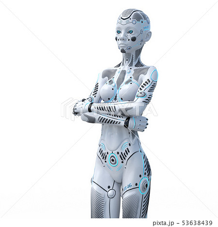 アンドロイド 人型ロボット 女性 perming3DCGイラスト素材 アンドロイド 人型ロボット 女性 perming3DCGイラスト素材 53638439