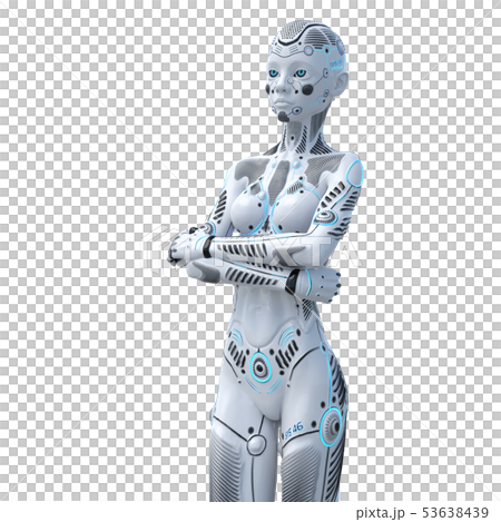アンドロイド 人型ロボット 女性 perming3DCGイラスト素材 アンドロイド 人型ロボット 女性 perming3DCGイラスト素材 53638439