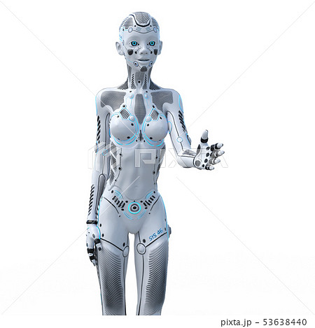 アンドロイド 人型ロボット 女性 perming3DCGイラスト素材 アンドロイド 人型ロボット 女性 perming3DCGイラスト素材 53638440