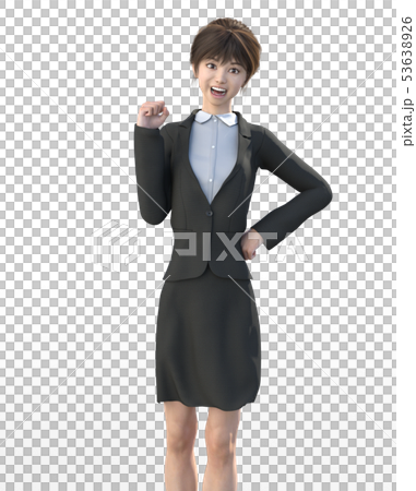 穿著西裝perming3DCG例證材料的少婦 穿著西裝perming3DCG例證材料的少婦 53638926