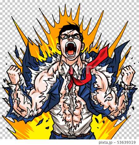 ビジネスマン叫びのイラスト素材