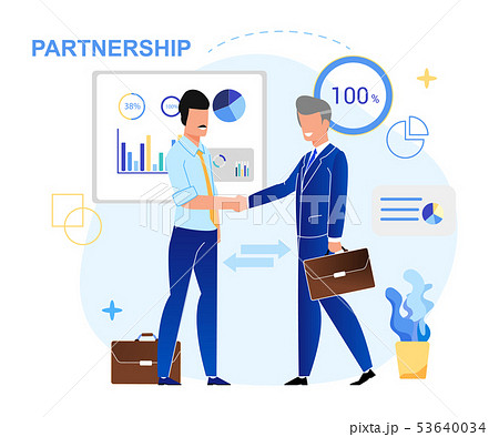 Vector Illustration Written Partnership Lettering. Vector Illustration Written Partnership Lettering. 53640034