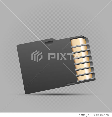 mini memory card on gray background 53640270
