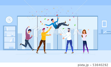 Greetings from Employees Vector Illustration. Greetings from Employees Vector Illustration. 53640292