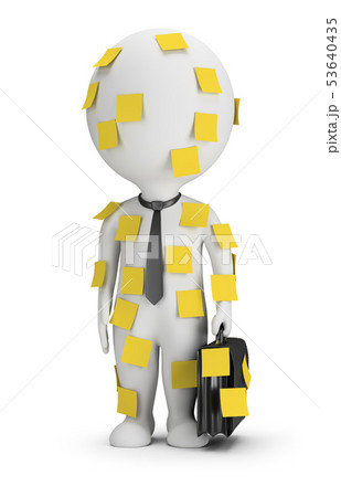 3d small people - stick notes 3d small people - stick notes 53640435