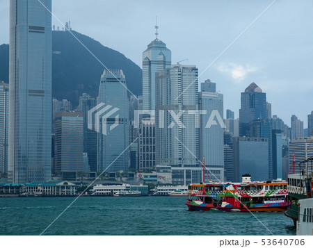 朝の香港 ビクトリア・ハーバー Victoria Harbor in the morning 朝の香港 ビクトリア・ハーバー Victoria Harbor in the morning 53640706