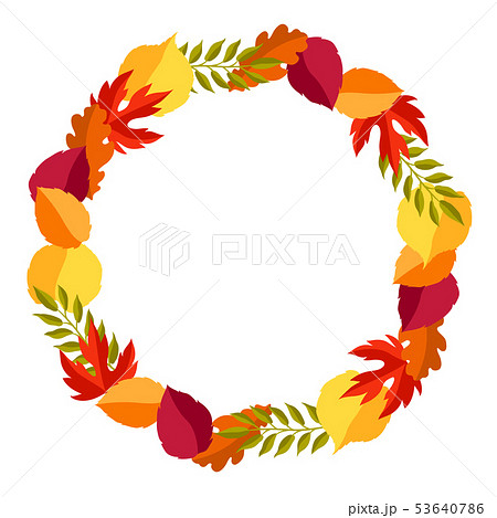 Frame with stylized autumn foliage. 53640786