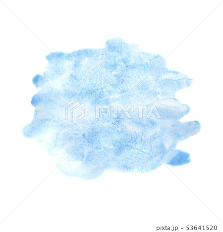 Watercolor blue spot isolated on white background 53641520