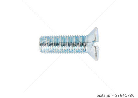 Steel bolt on a white background 53641736