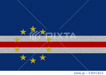 Cape Verde flag painted on paper Cape Verde flag painted on paper 53641823