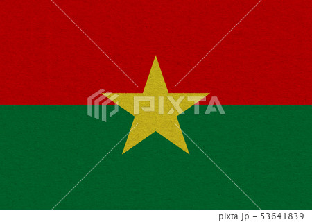 Burkina Faso flag painted on paper 53641839