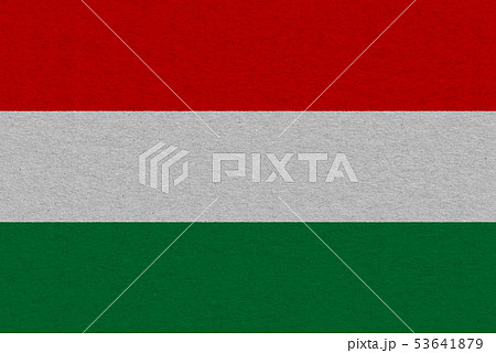 hungary flag painted on paper 53641879