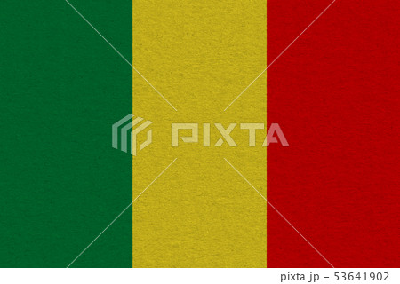 Mali flag painted on paper Mali flag painted on paper 53641902