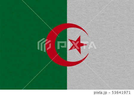 algeria flag painted on paper 53641971