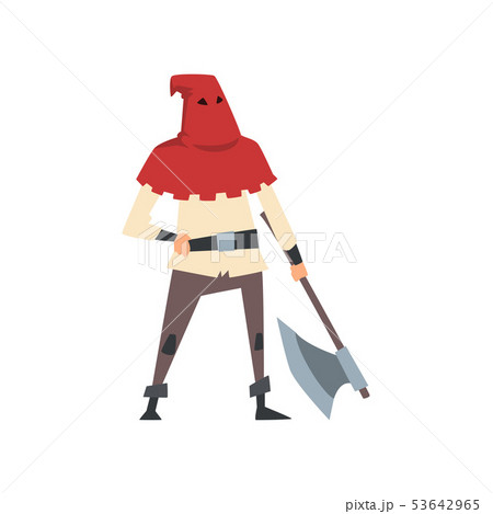 Medieval Executioner Character with Axe Vector Illustration 53642965