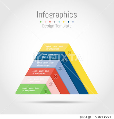 Infographic design elements with triangle shape. 53643554