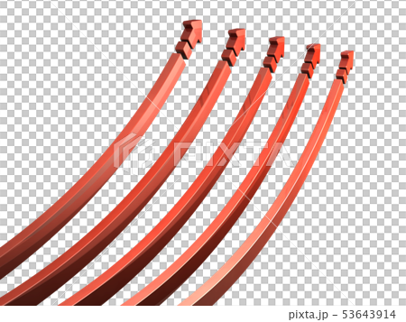 5 rising arrows (rendering) 5 rising arrows (rendering) 53643914