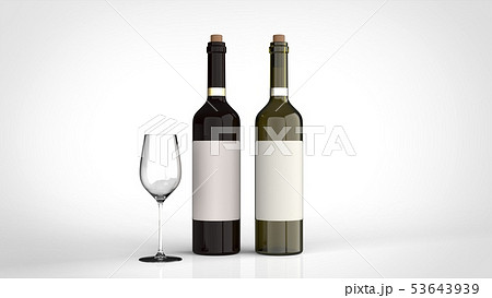 ワイングラスと赤ワインと白ワインのイラスト素材
