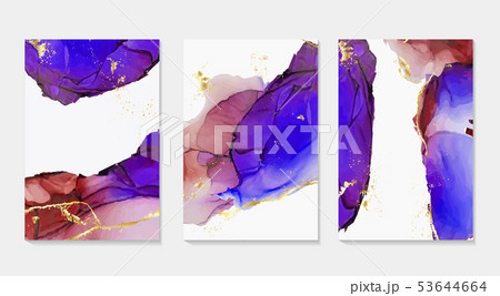 Alcohol Ink, paint, abstract vector shapes. Alcohol Ink, paint, abstract vector shapes. 53644664
